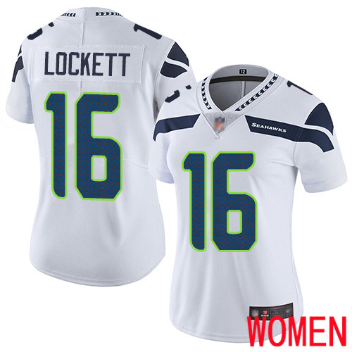 Seattle Seahawks Limited White Women Tyler Lockett Road Jersey NFL Football #16 Vapor Untouchable